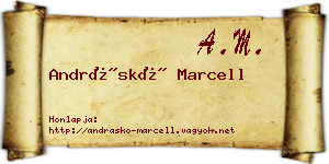 Andráskó Marcell névjegykártya