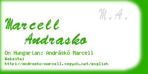 marcell andrasko business card